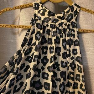 Leopard print sleeveless dress